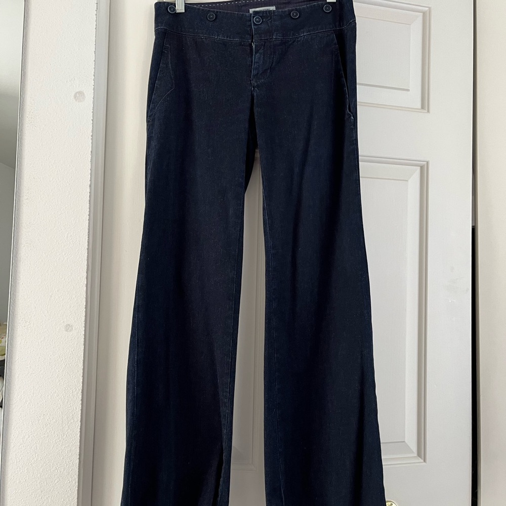 Banana republic wide leg low rise jeans